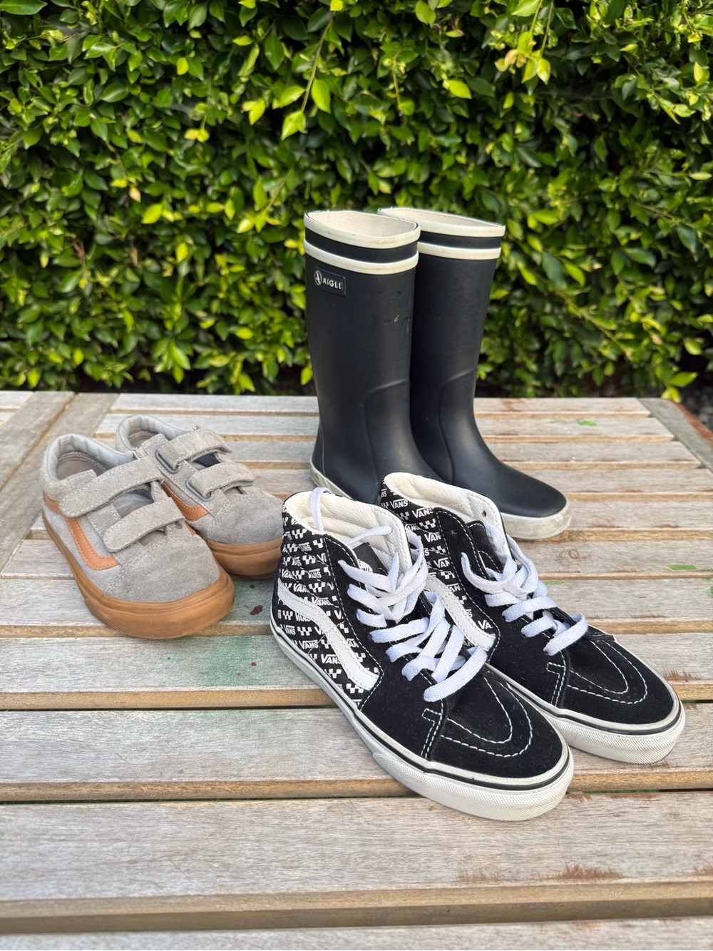 3 pairs of shoes for little boys 6-7 Vans & Aigle